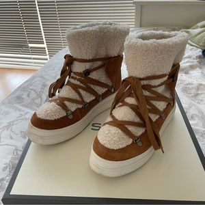 JSlides Newbie Waterproof Faux Shearling Bootie